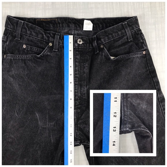 Vintage 90s Levis Mens 38x30 505 Black Jeans - Picture 12 of 15